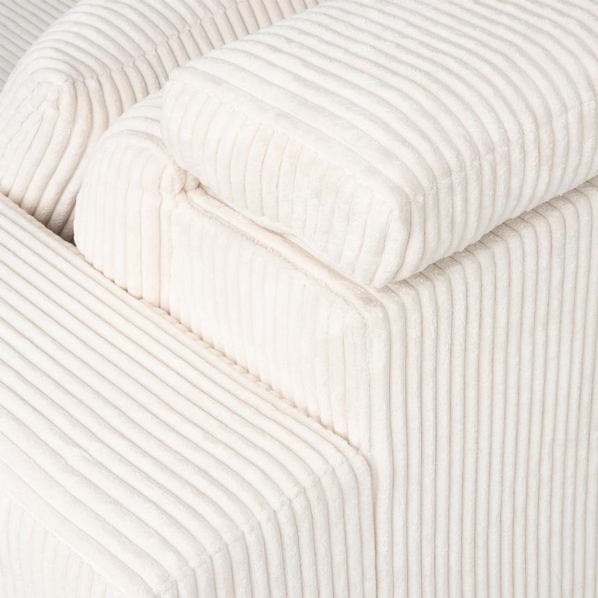 Flow White Sliding Sofa w/Left Chaise  alternate image, 5 of 13 images.
