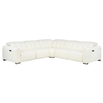 Dolomite White 2.0 Leather Power Reclining Sectional with 5PCS/3PWR