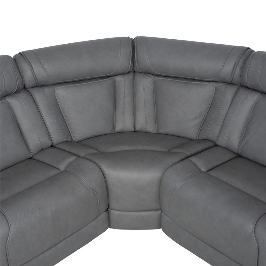 Cobalt 6PCS/3PWR Leather Power Reclining Sectional w/Beverage Cooler  alternate image, 9 of 19 images.
