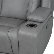 Cobalt 6PCS/3PWR Leather Power Reclining Sectional w/Beverage Cooler  alternate image, 15 of 19 images.