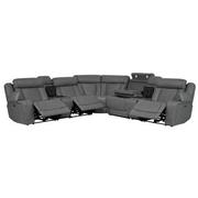 Cobalt 7PCS/3PWR Leather Power Reclining Sectional w/Beverage Cooler  alternate image, 2 of 18 images.
