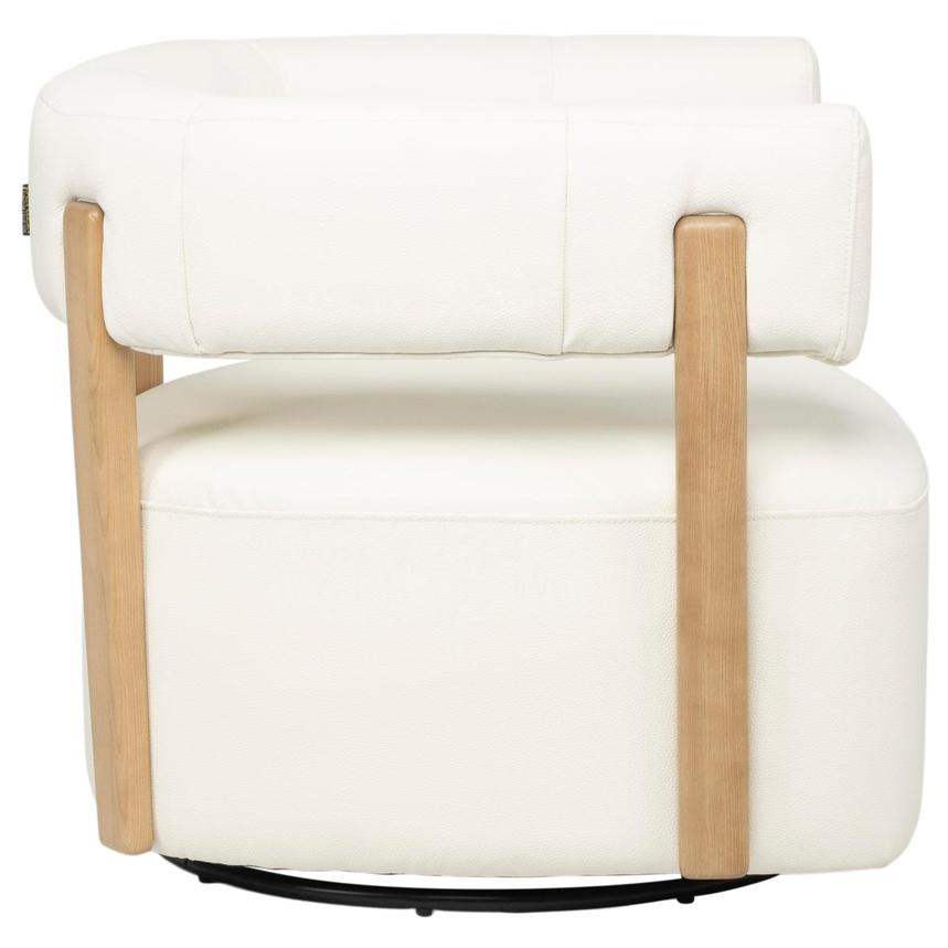 Becka II White Swivel Accent Chair  alternate image, 3 of 6 images.