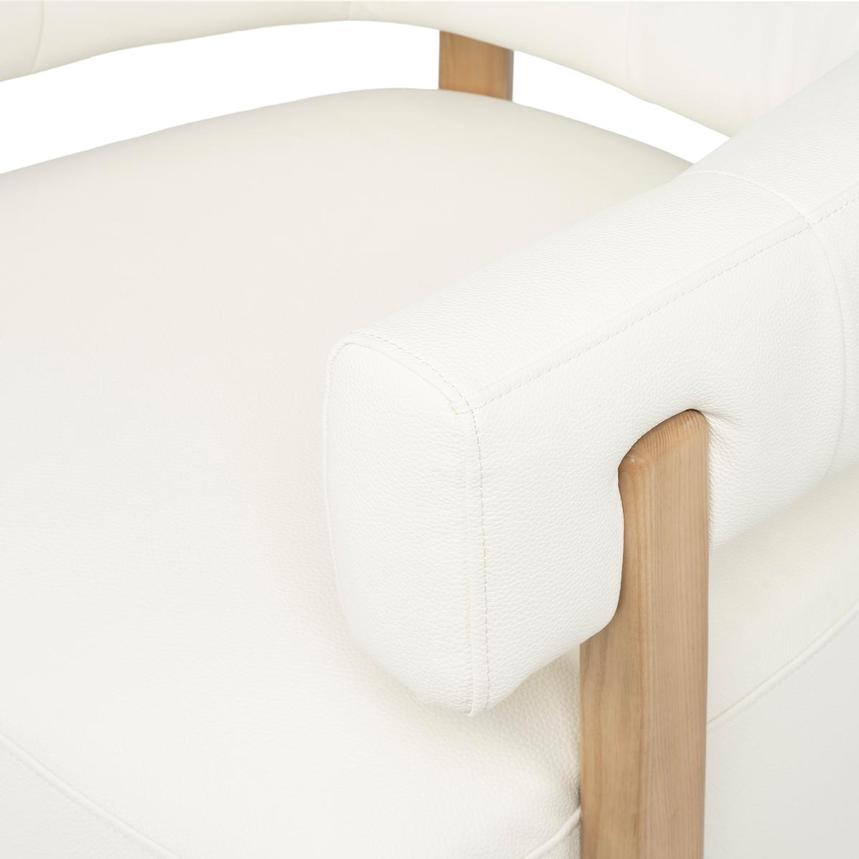 Becka II White Swivel Accent Chair  alternate image, 4 of 6 images.