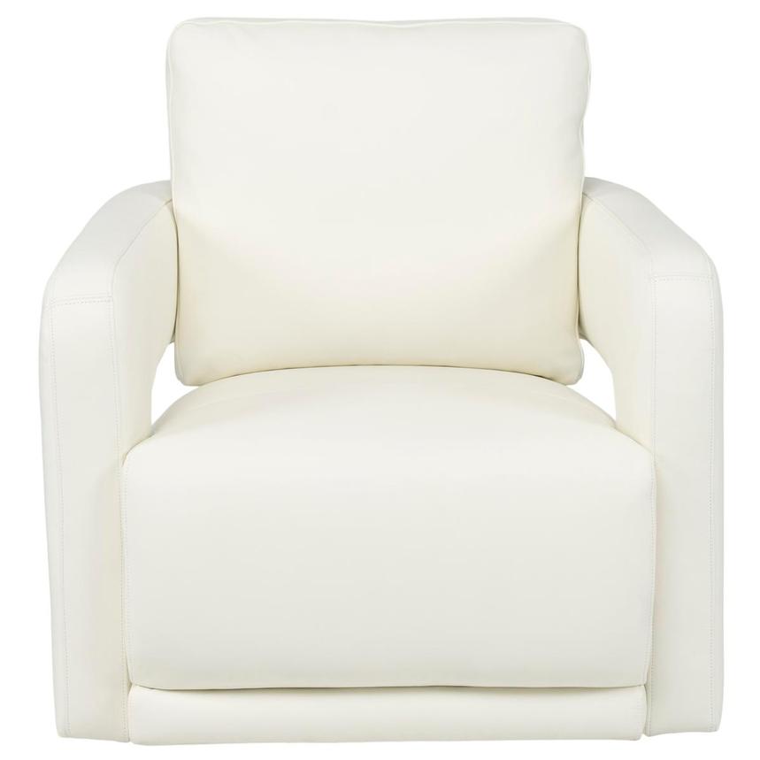 Carmello White Leather Swivel Chair alternate image, 3 of 8 images.