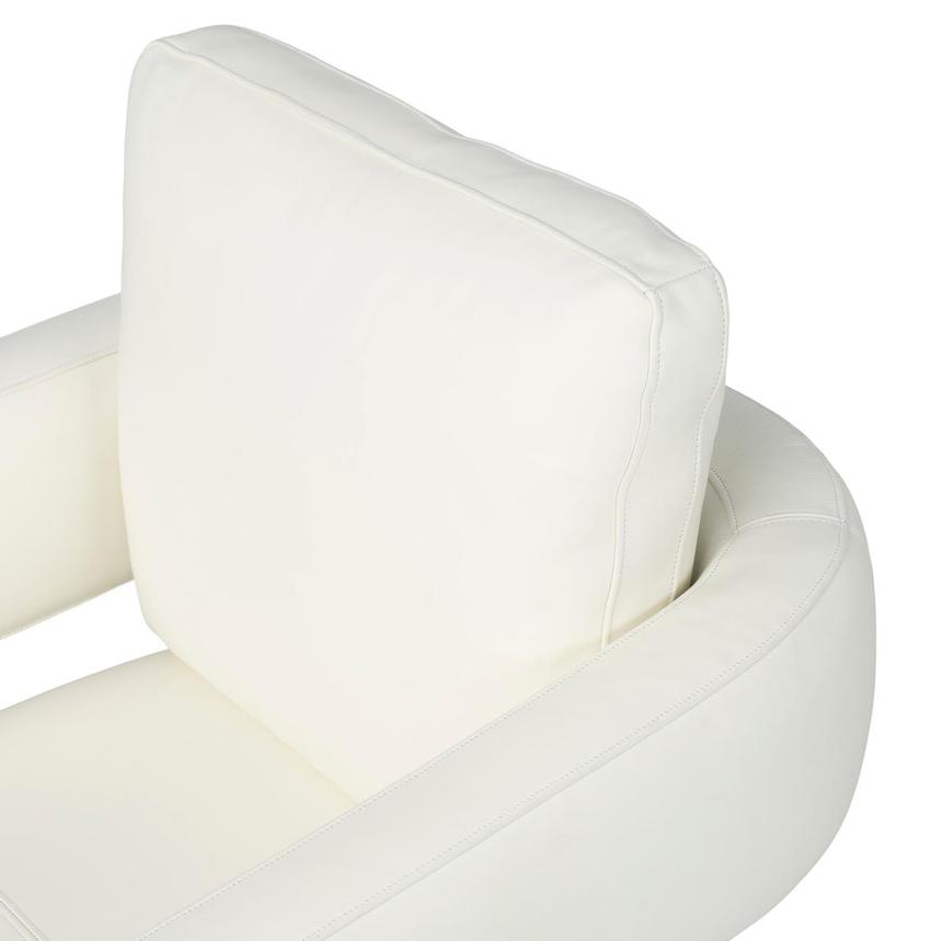 Carmello White Leather Swivel Chair  alternate image, 5 of 7 images.