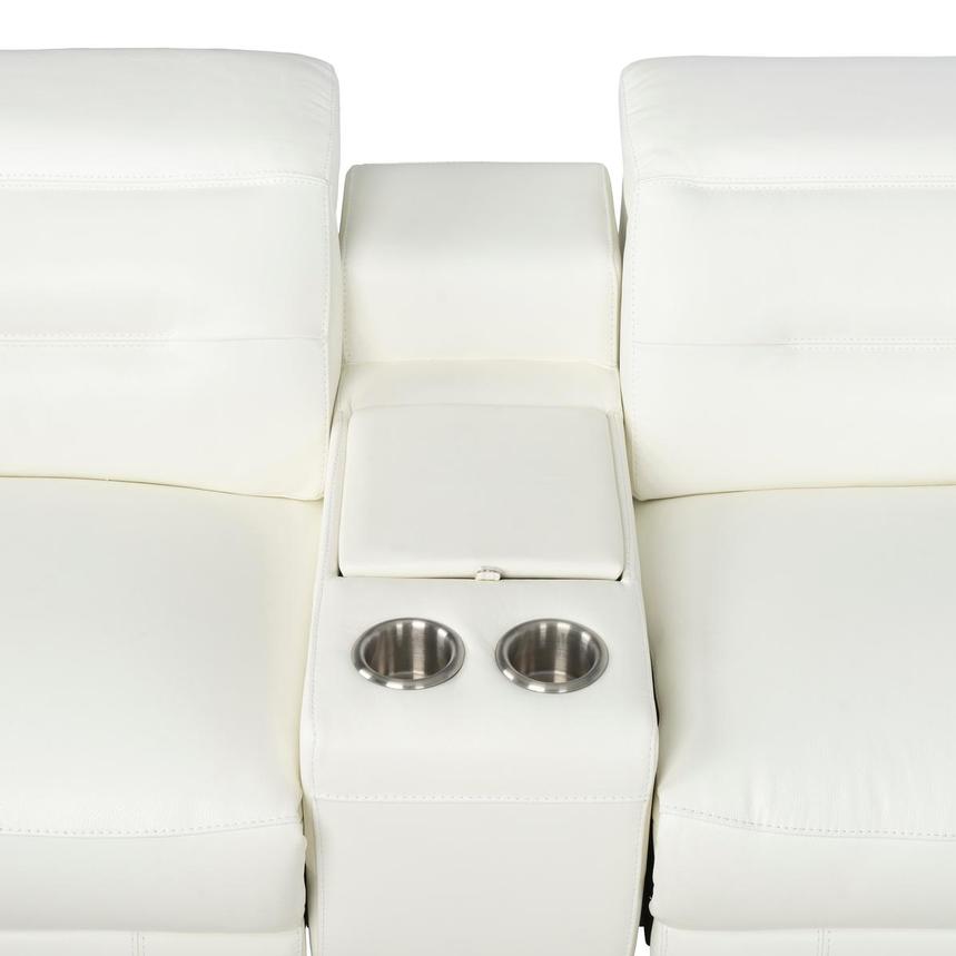 Anabel White 2.0 Leather Power Reclining Sectional with 6PCS/3PWR  alternate image, 6 of 12 images.