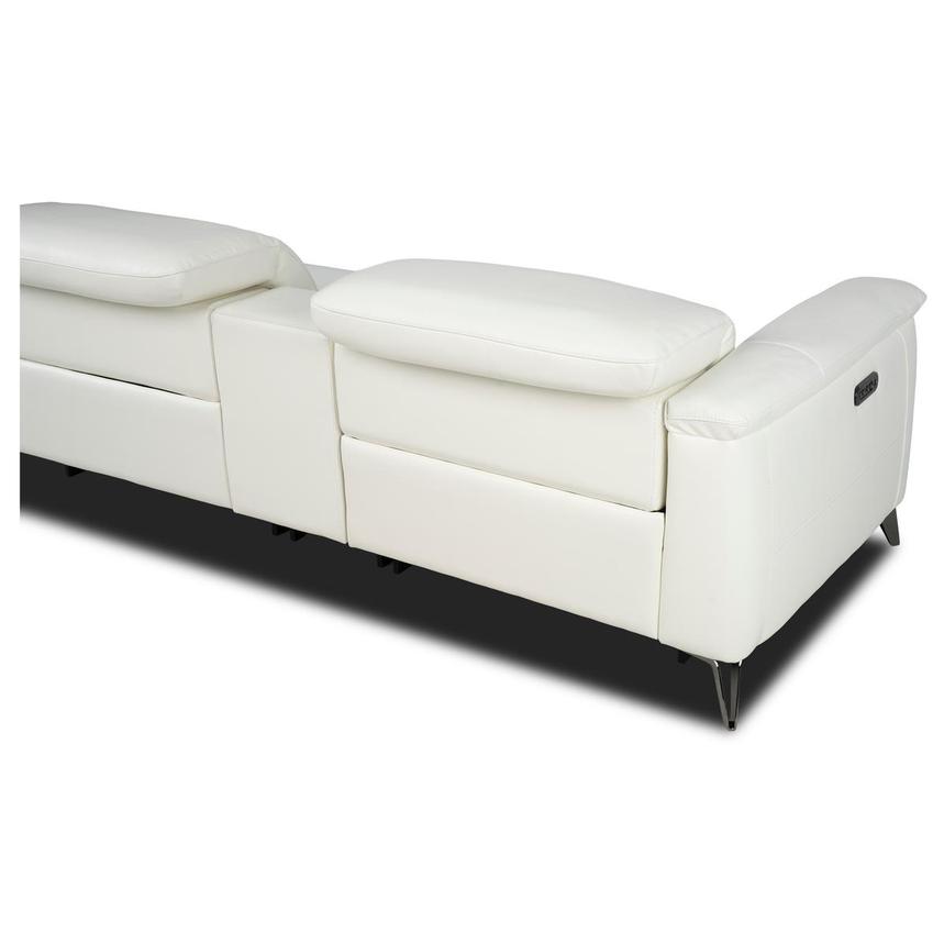 Anabel White 2.0 Leather Power Reclining Sectional with 6PCS/2PWR alternate image, 5 of 13 images.
