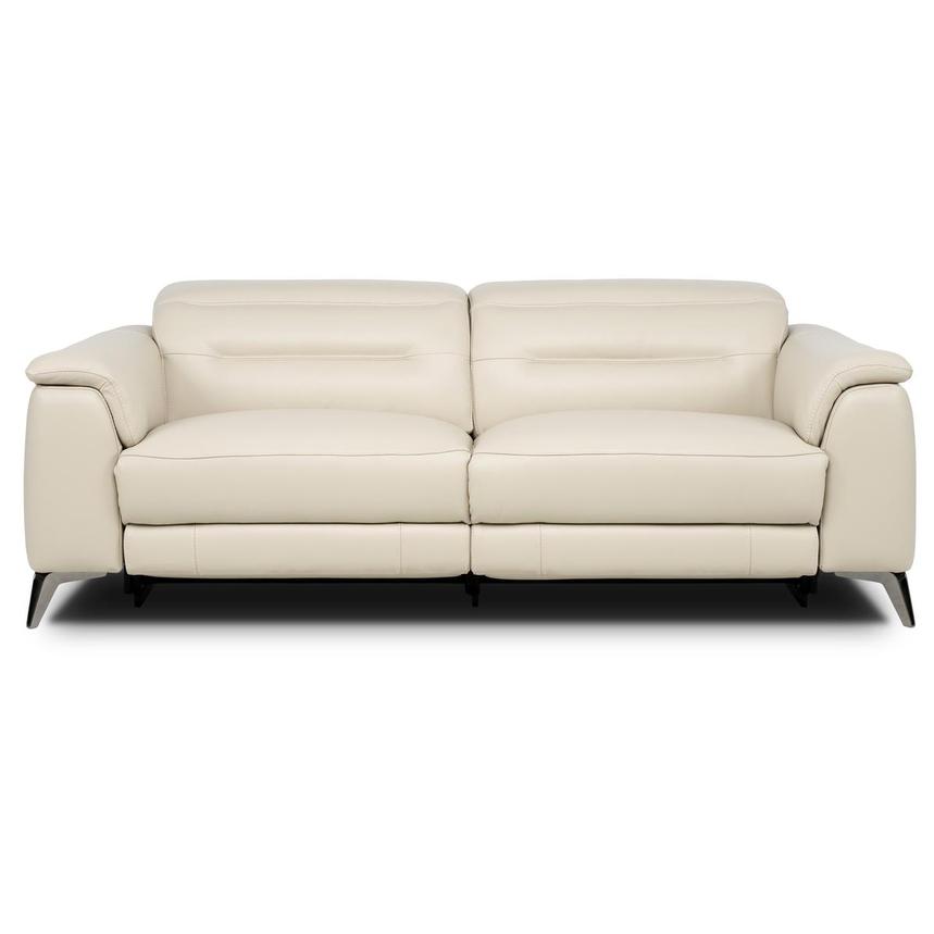 Anabel Cream 2.0 Leather Power Reclining Loveseat main image, 1 of 11 images.