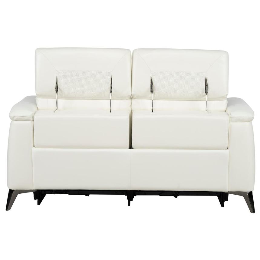 Anabel White 2.0 Leather Power Reclining Loveseat alternate image, 6 of 11 images.