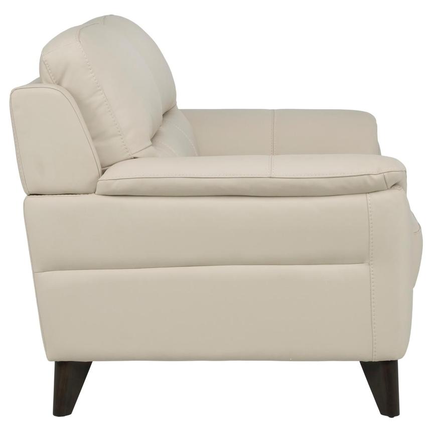 Bali Cream Leather Loveseat alternate image, 3 of 8 images.