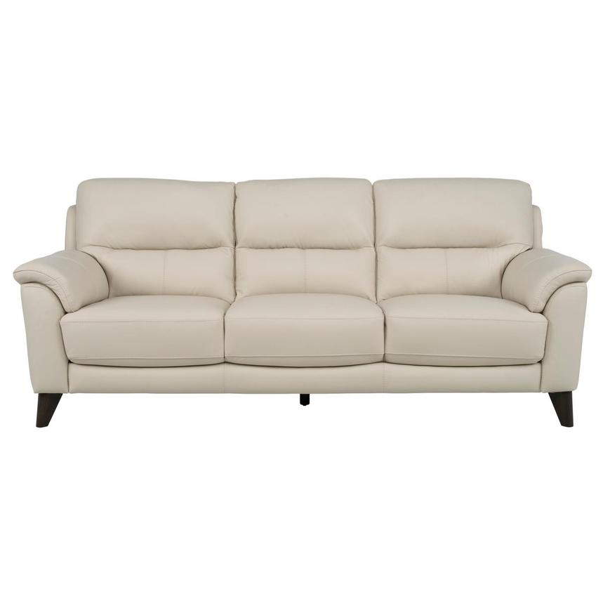 Bali Cream Leather Sofa main image, 1 of 7 images.