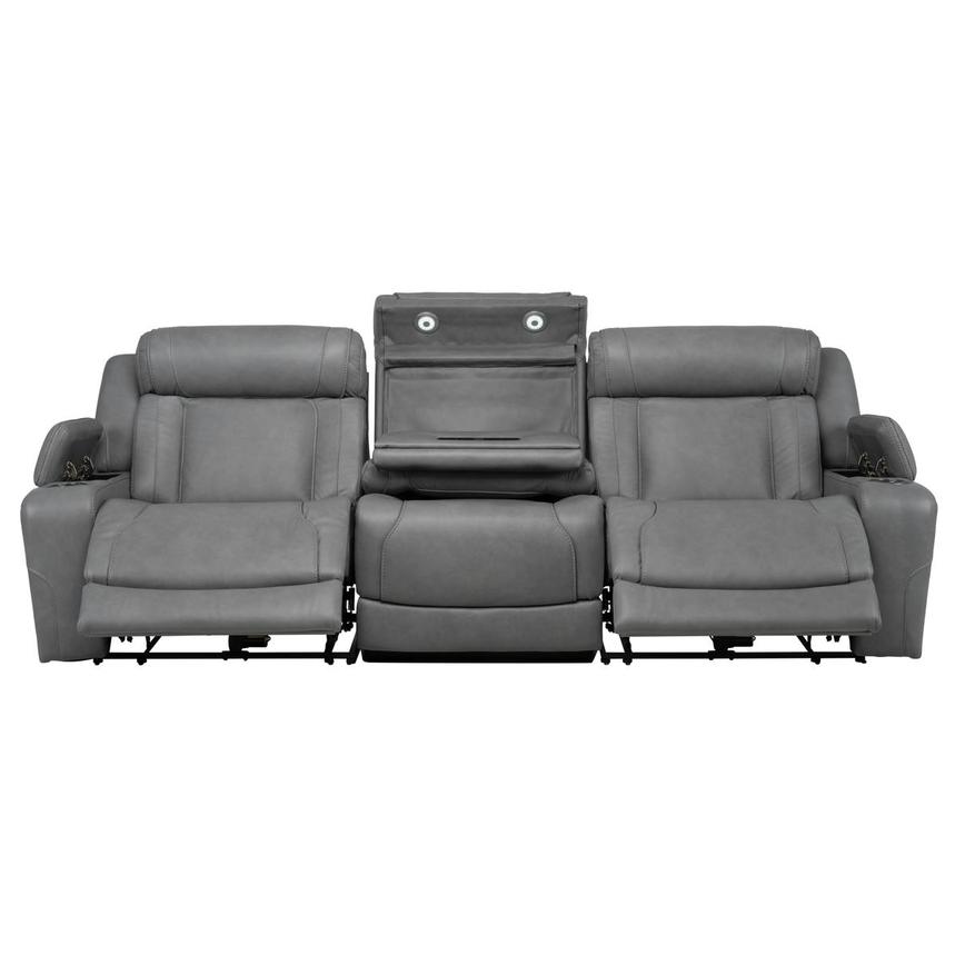 Odyssey Cobalt Leather Power Reclining Sofa  alternate image, 2 of 13 images.