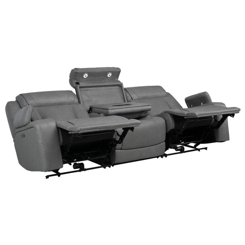 Odyssey Cobalt Leather Power Reclining Sofa  alternate image, 5 of 14 images.