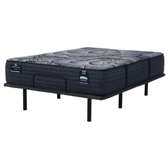 Kendal-Medium Queen Mattress w/Baselogic Silver Powered Base by Serta and Beautyrest