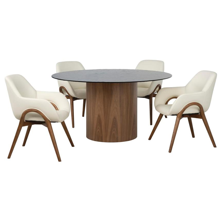 Abba 5-Piece Round Dining Set  main image, 1 of 3 images.