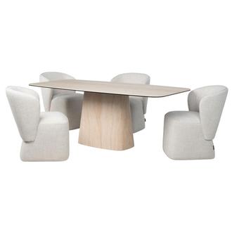 Alexis/Lottie Ivory 5-Piece Dining Set