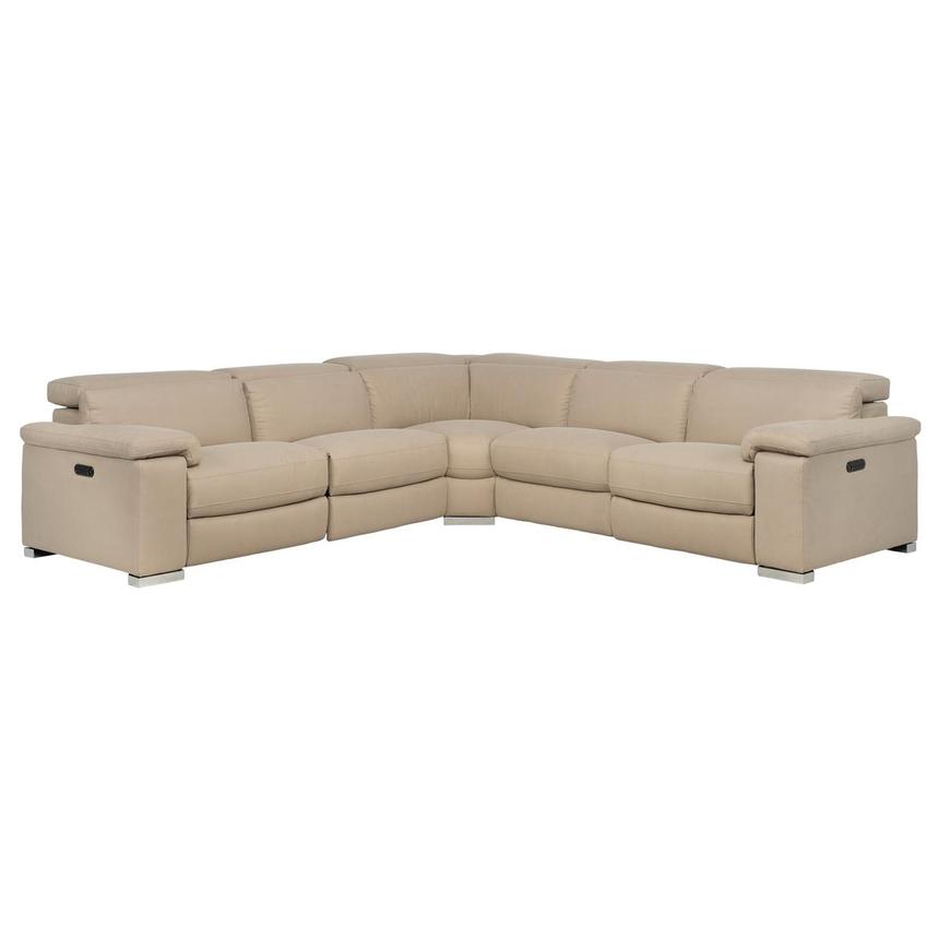 Karly Beige Power Reclining Sectional with 5PCS/2PWR  main image, 1 of 9 images.