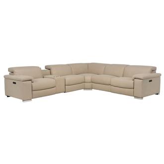 Karly Beige Power Reclining Sectional with 6PCS/3PWR