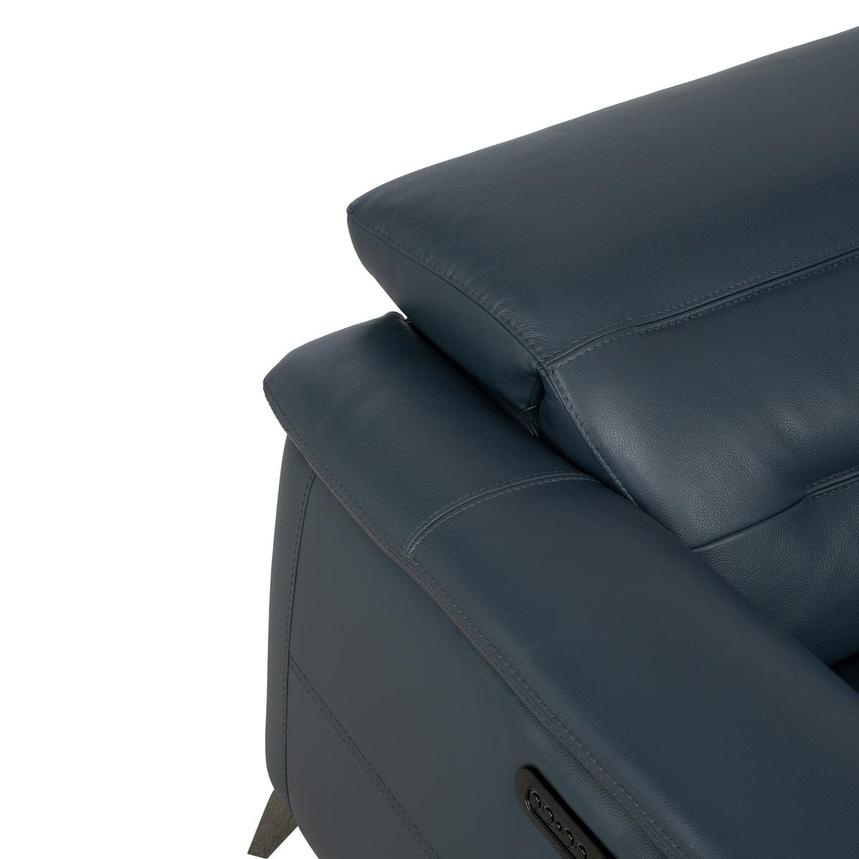 Anabel 2.0 Blue Leather Power Reclining Sectional with 6PCS/3PWR  alternate image, 10 of 14 images.