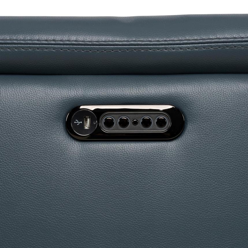 Anabel 2.0 Blue Leather Power Reclining Sectional with 6PCS/3PWR  alternate image, 13 of 13 images.