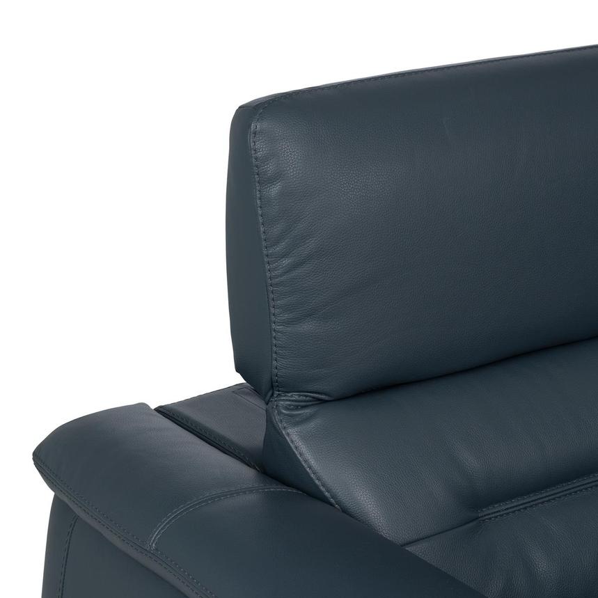 Anabel 2.0 Blue Leather Power Reclining Sectional with 6PCS/3PWR  alternate image, 10 of 13 images.