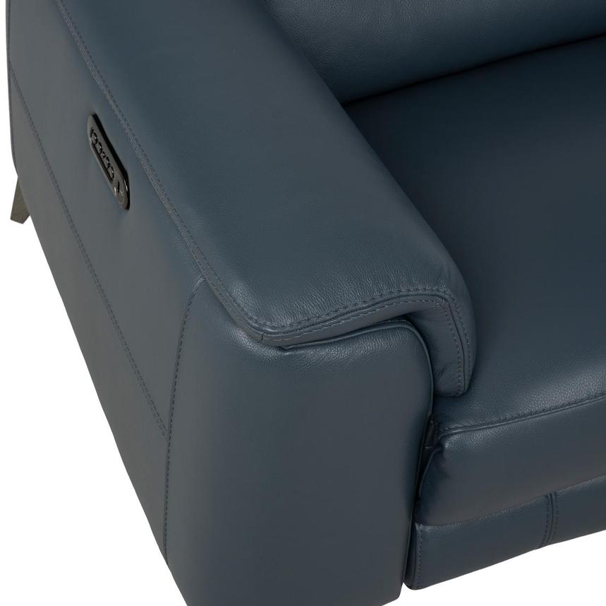 Anabel 2.0 Blue Leather Power Reclining Sectional with 6PCS/2PWR alternate image, 11 of 13 images.