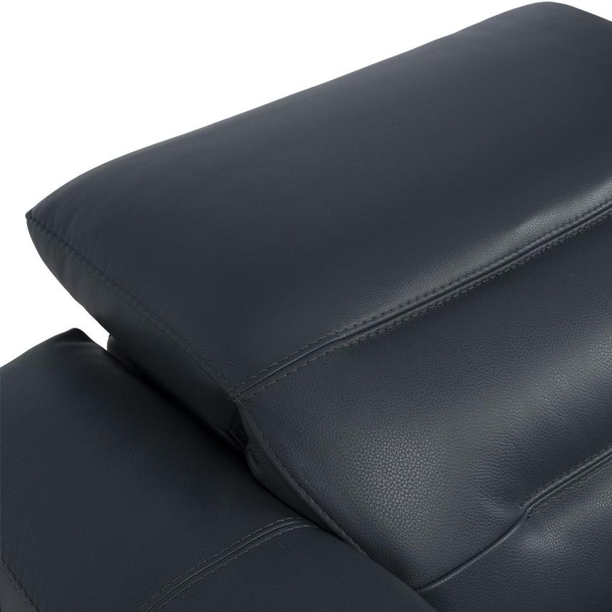 Anabel 2.0 Blue Leather Power Recliner alternate image, 3 of 6 images.
