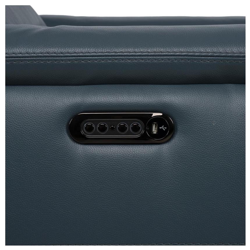 Anabel 2.0 Blue Leather Power Recliner  alternate image, 5 of 6 images.
