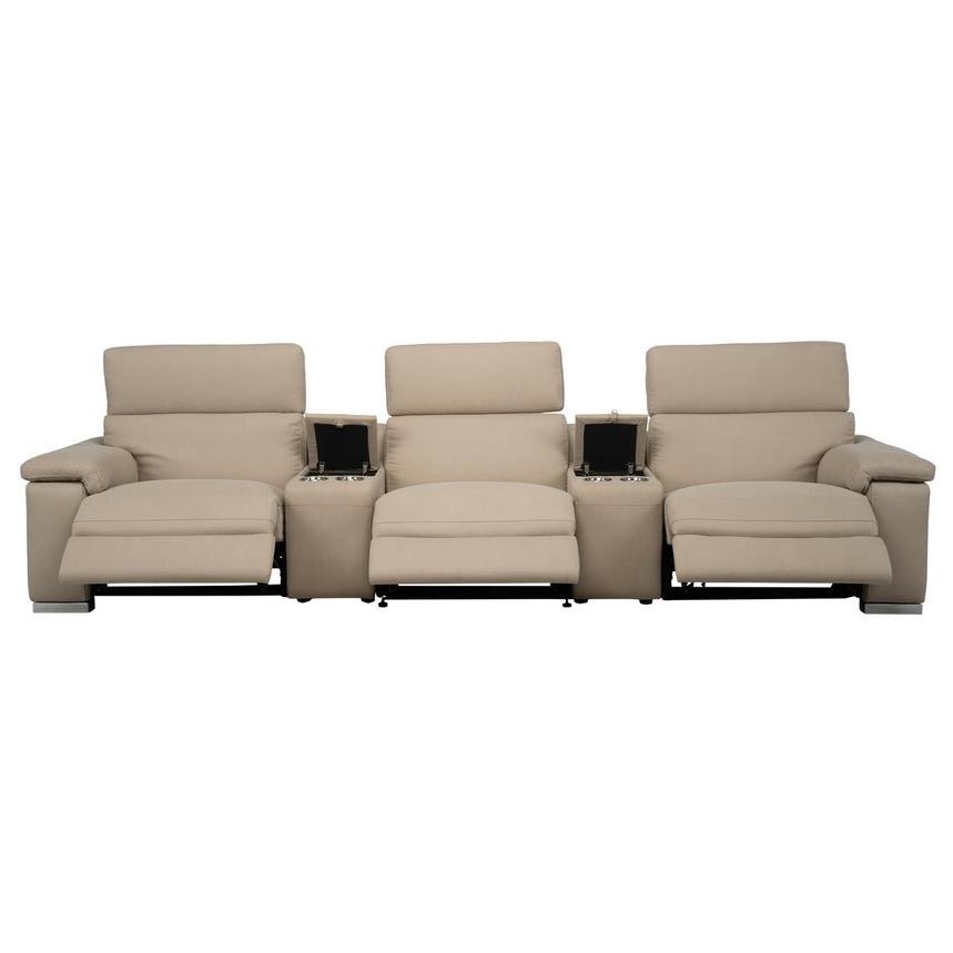 Karly Beige Home Theater Seating with 5PCS/3PWR  alternate image, 2 of 11 images.