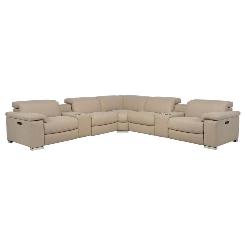 Karly Beige Power Reclining Sectional with 7PCS/3PWR  main image, 1 of 12 images.