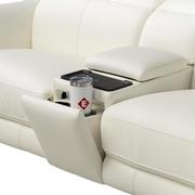 Luke 2.0 White Leather Power Reclining Sectional with 5PCS/2PWR  alternate image, 6 of 13 images.