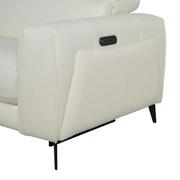 Luke 2.0 White Leather Power Reclining Sectional with 5PCS/2PWR  alternate image, 11 of 13 images.