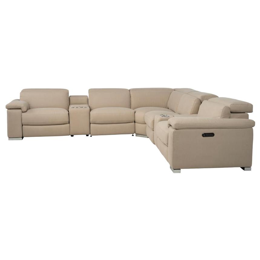 Karly Beige Power Reclining Sectional with 7PCS/3PWR alternate image, 3 of 12 images.