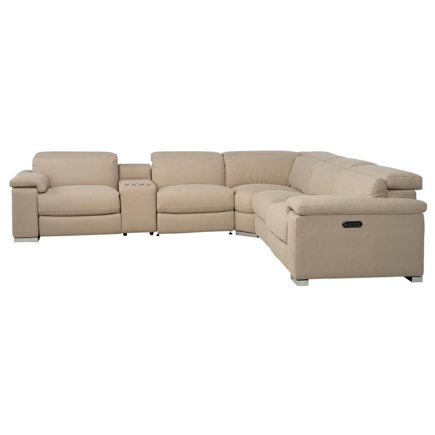 Karly Beige Power Reclining Sectional with 6PCS/3PWR alternate image, 3 of 12 images.