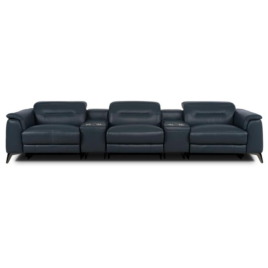 Anabel 2.0 Blue Home Theater Seating w/2PWR  main image, 1 of 13 images.