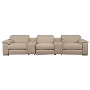 Karly Beige Home Theater Seating with 5PCS/2PWR  main image, 1 of 11 images.
