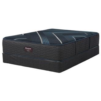 Level Four Plush TT King Mattress w/Regular Foundation Beautyrest Black by Simmons