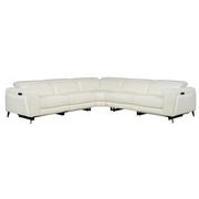 Luke 2.0 White Leather Power Reclining Sectional with 5PCS/2PWR  main image, 1 of 13 images.
