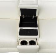 Luke 2.0 White Leather Power Reclining Sectional with 6PCS/3PWR  alternate image, 8 of 13 images.