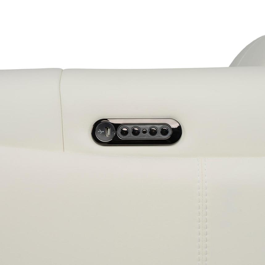 Luke 2.0 White Leather Power Reclining Sectional with 4PCS/2PWR  alternate image, 10 of 10 images.