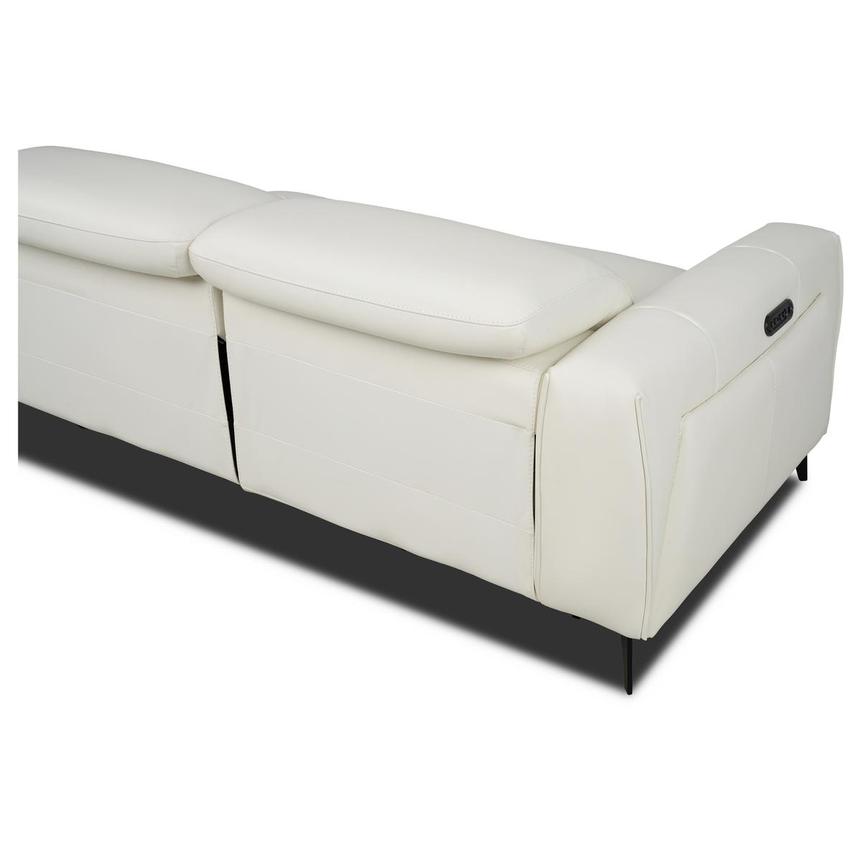 Luke 2.0 White Leather Power Reclining Sectional with 5PCS/2PWR alternate image, 3 of 11 images.