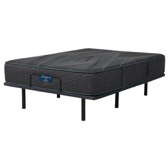 Level Two Hybrid Medium-Firm Queen Mattress w/Baselogic Silver Powered Base by Serta and Beautyrest