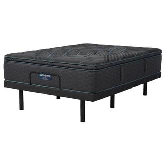 Level Two Plush Queen Mattress w/Motion Renew Powered Base by Serta®