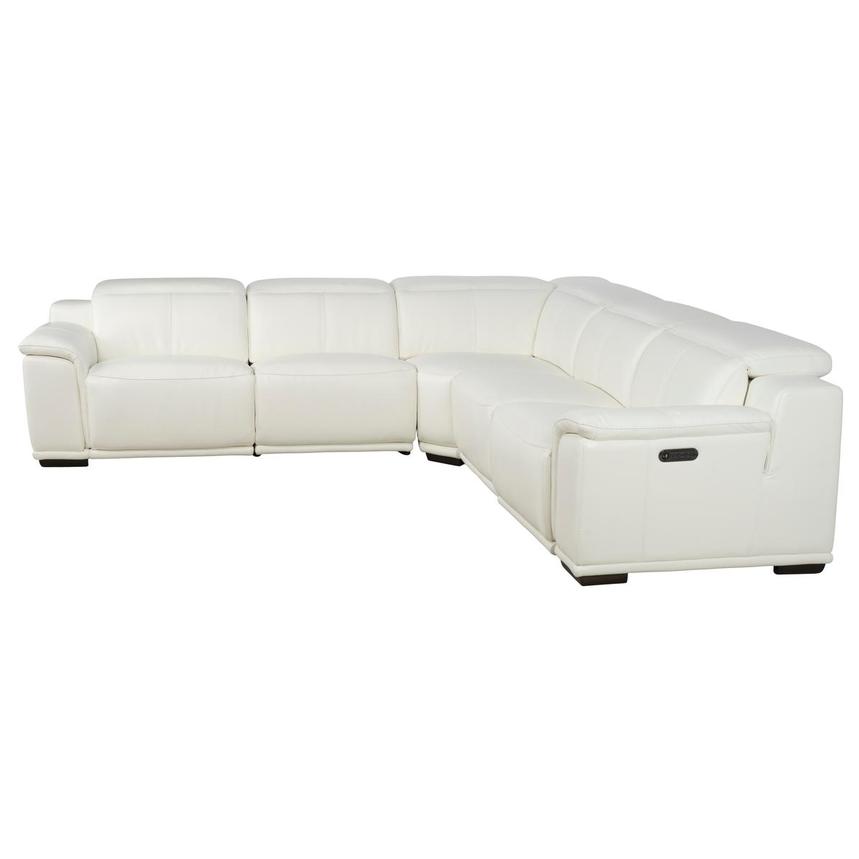Davis 2.0 White Home Theater Leather Seating with 5PCS/3PWR alternate image, 3 of 10 images.