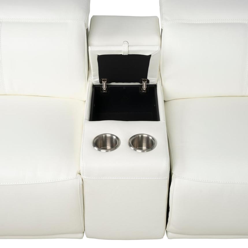 Davis 2.0 White Leather Power Reclining Sectional with 7PCS/3PWR alternate image, 8 of 13 images.