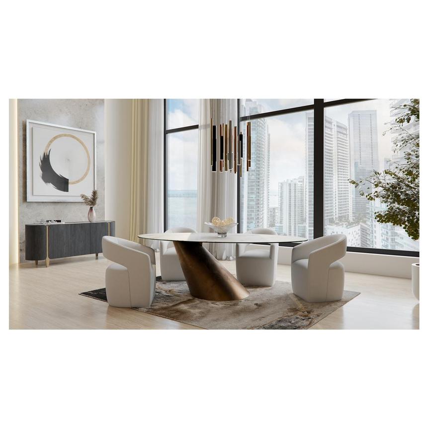 Saturn/ Lily Ivory 5-Piece Dining Set  alternate image, 2 of 4 images.