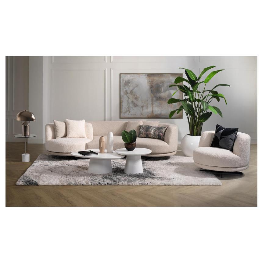Rhea Cream Swivel Sofa  alternate image, 2 of 13 images.