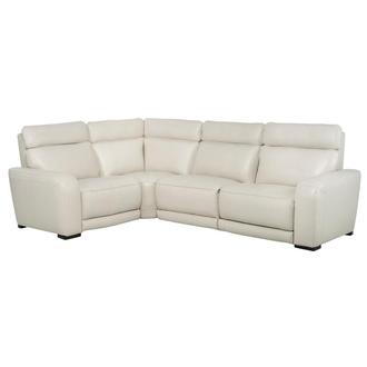 Rumba Leather Power Reclining Sectional with 4PCS/2PWR