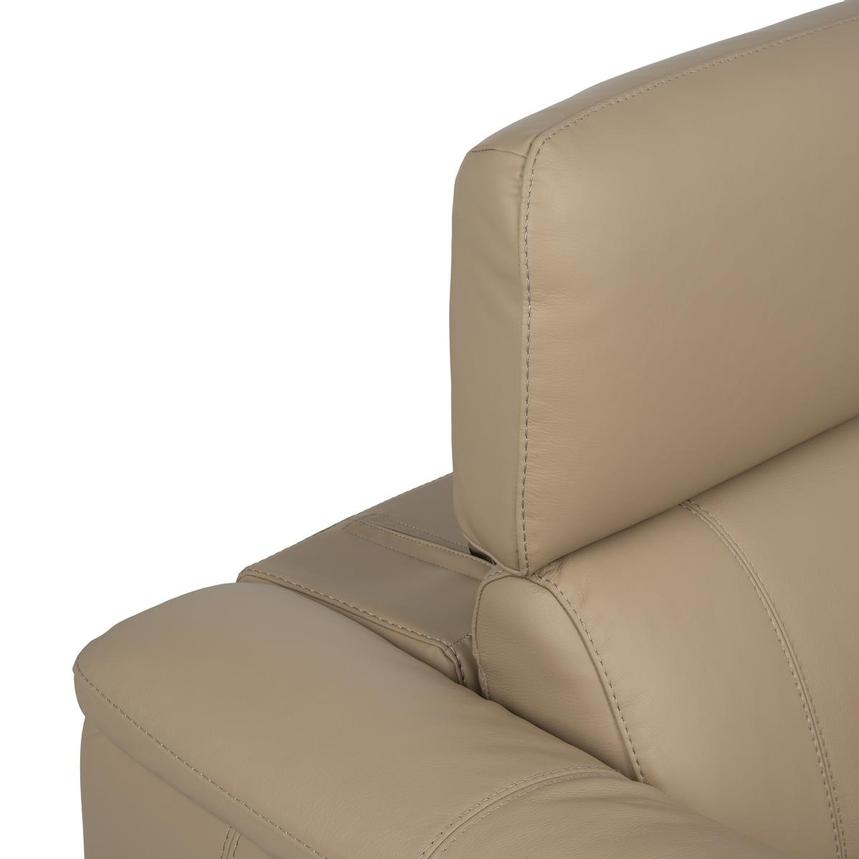 Cordova Dark Cream Leather Power Reclining Sectional with 5PCS/2PWR  alternate image, 7 of 10 images.