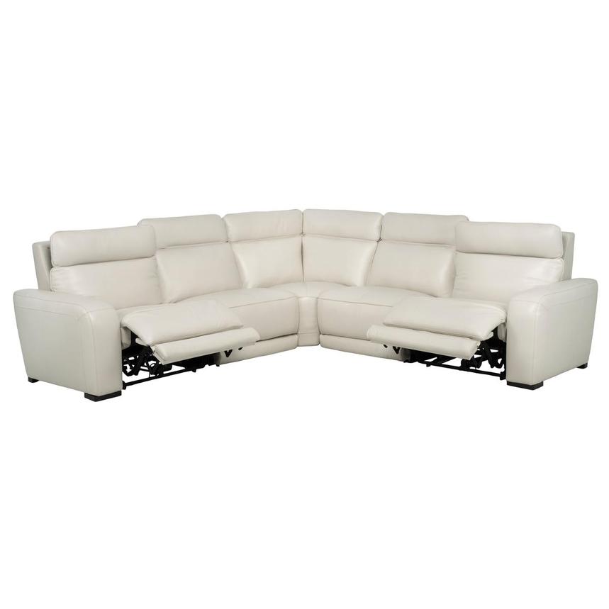 Rumba Leather Power Reclining Sectional with 5PCS/2PWR alternate image, 2 of 12 images.